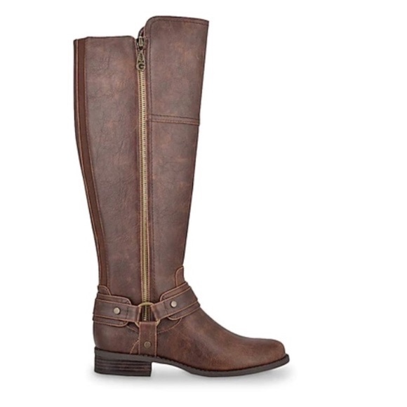 G BY Guess GBG Los Angeles Shoes - NEW G By Guess GBG Women's Brown Harlea Riding Boots KNEE HIGH NIB